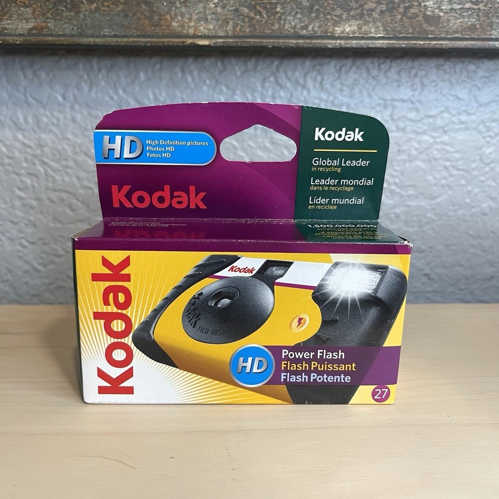 Kodak Power‎ Flash HD Single Use Camera 27 Exposure Exp 11/2014 New Sealed Box